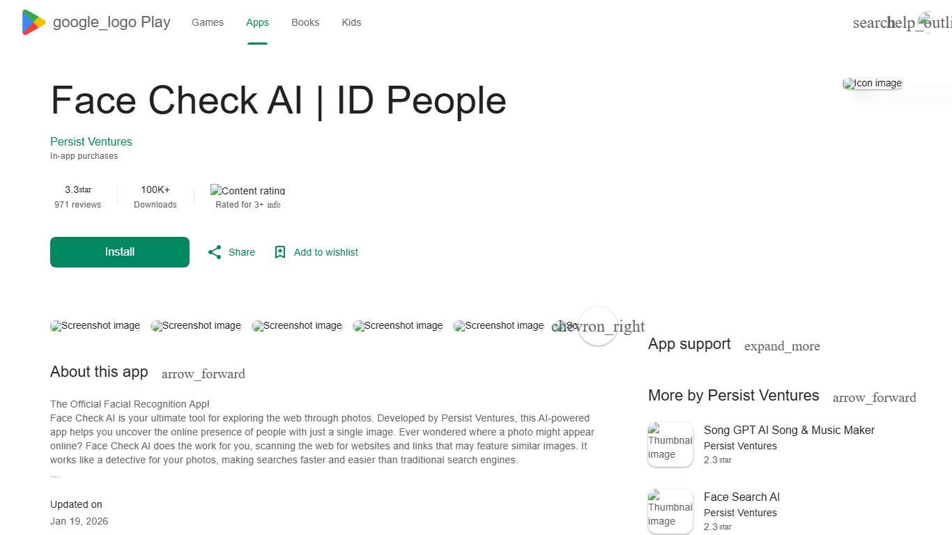 Face Check AI ID People - Apps on Google Play
